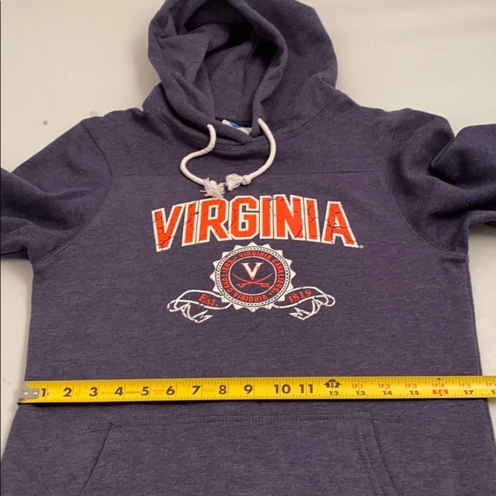 NCAA University of Virginia Cavaliers navy and orange hoodie M - Picture 6 of 8